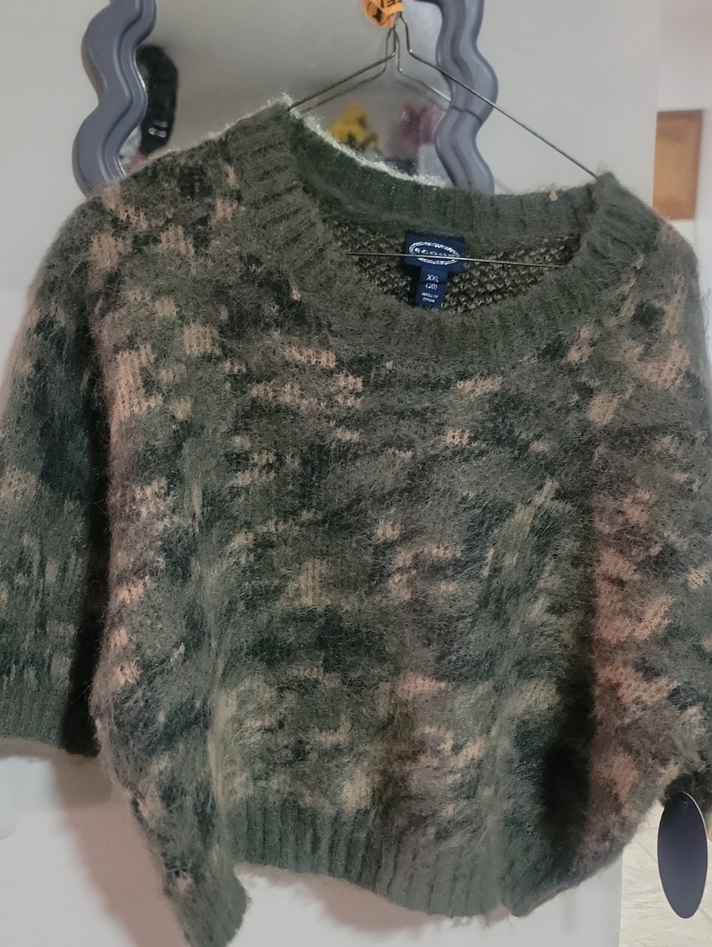 Scoop Women’s Fluffy Sweater with Short Sleeves, Lightweight Size XXL 20